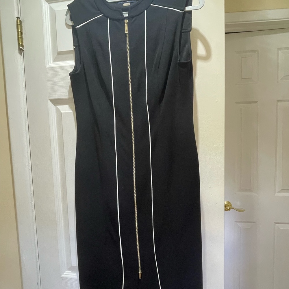 Tommy Hilfiger Black Dress with White Piping